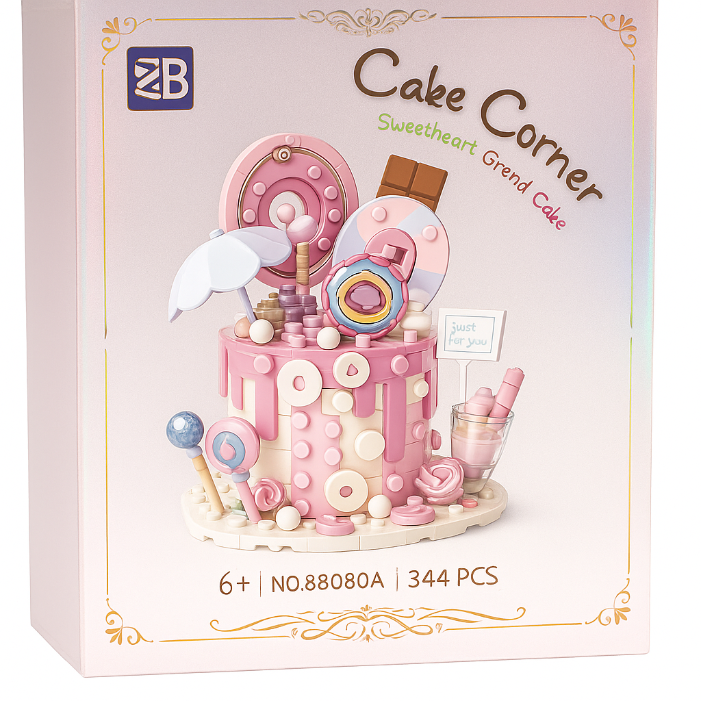 Konstruktorius „Cake Corner – Sweetheart Cake“ (344 detalių)