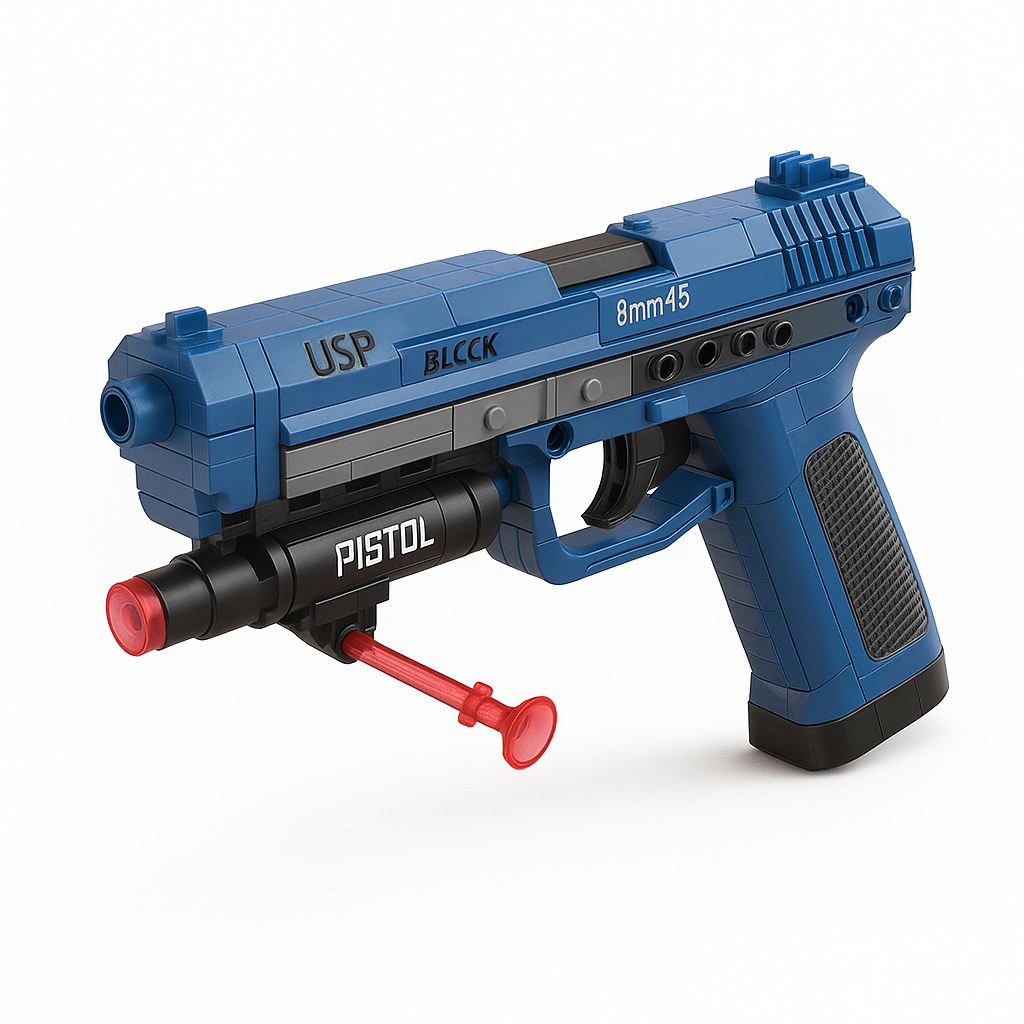 Konstruktorius „USP Block Gun“ – 312 detalių (3-in-1)