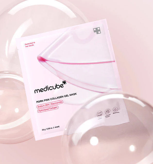 Medicube PDRN Pink Collagen Gel Mask - lakštinė veido kaukė 4vnt