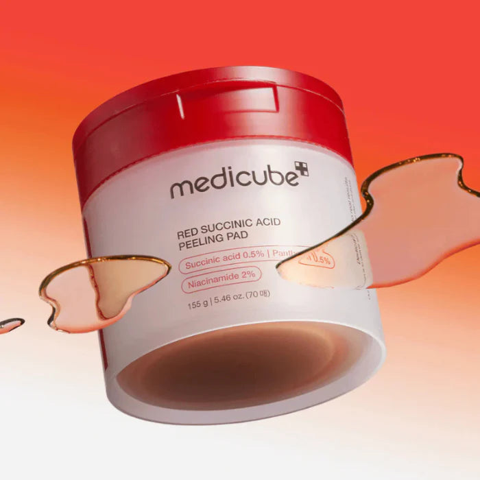 Medicube Red Succinic Acid Peeling Pad - šveičiamieji veido padeliai