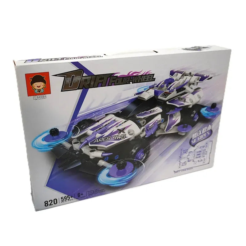 🚗 DRIFT FOUR-WHEEL – ARES 4WD  – 595+ detalių konstruktorius