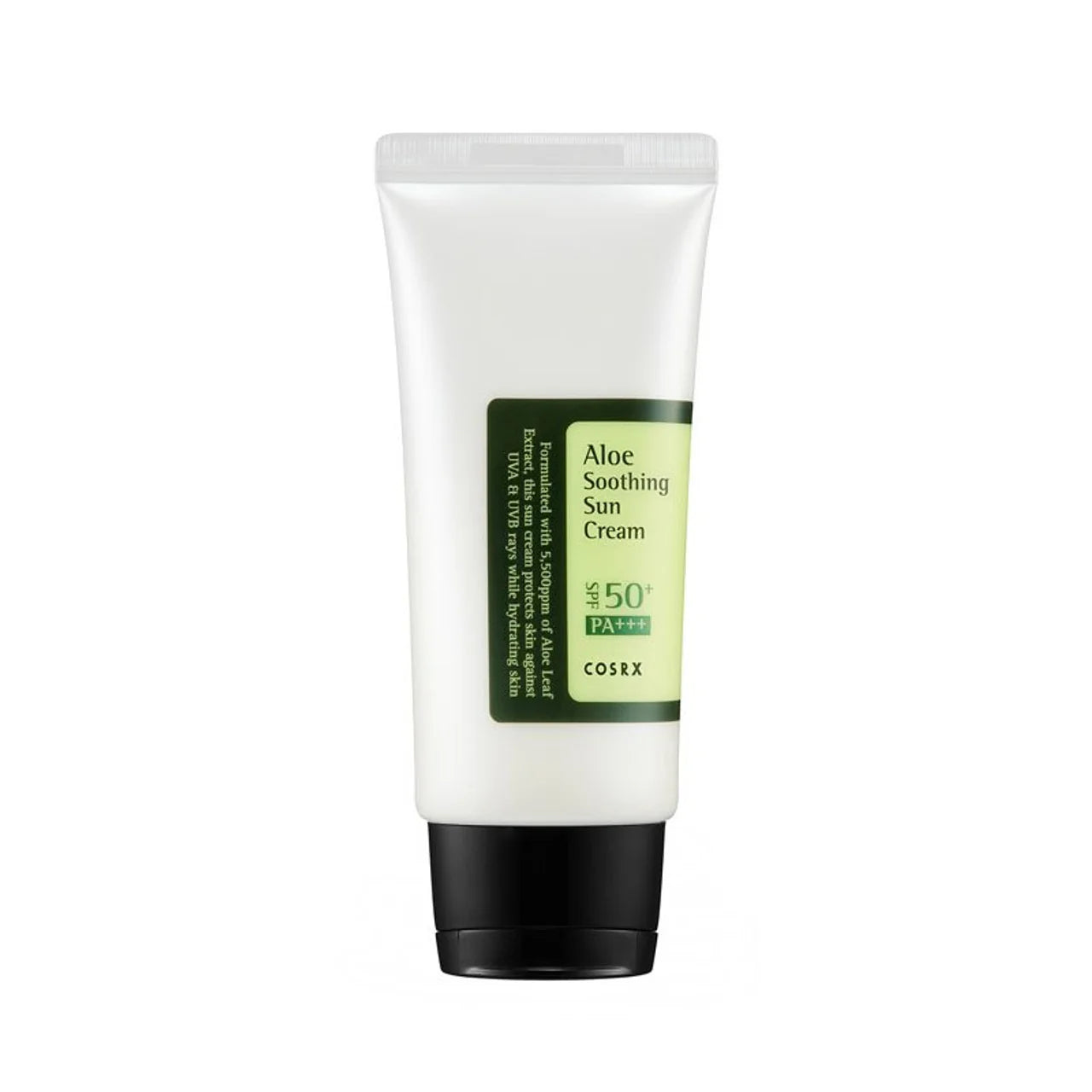 COSRX Aloe Soothing Sun Cream SPF50+ PA+++ - apsauginis veido kremas nuo saulės