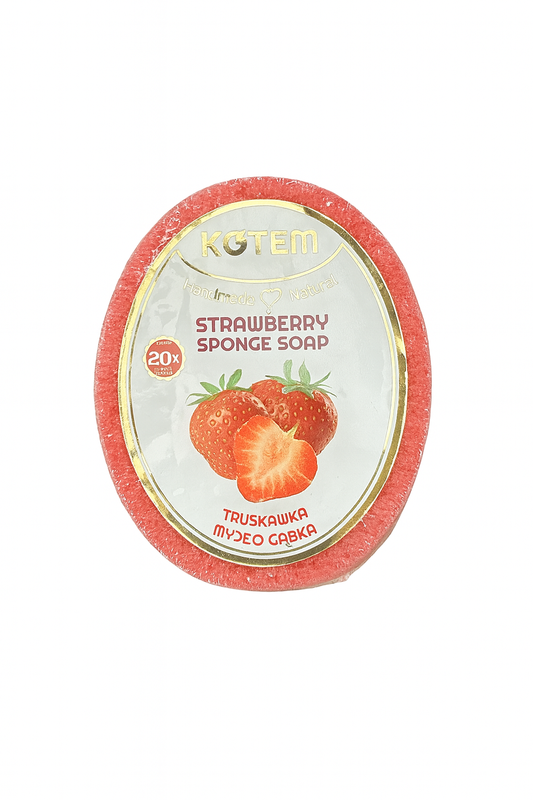 KOTEM kempinė su braškių muilu, 125 g