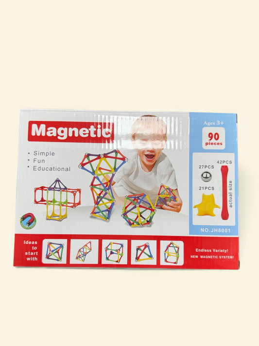 🧲 Magnetinis Konstruktorius – 90 detalių
