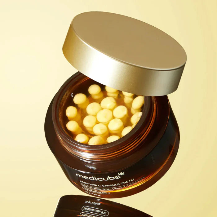 Medicube Deep Vita C Capsule Cream skaistinantis veido kremas su vitaminu C, 55g
