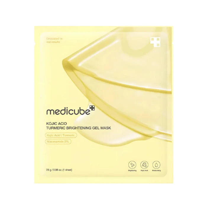 Medicube Kojic Acid Turmeric Brightening Gel Mask - skaistinamoji veido kaukė 4vnt