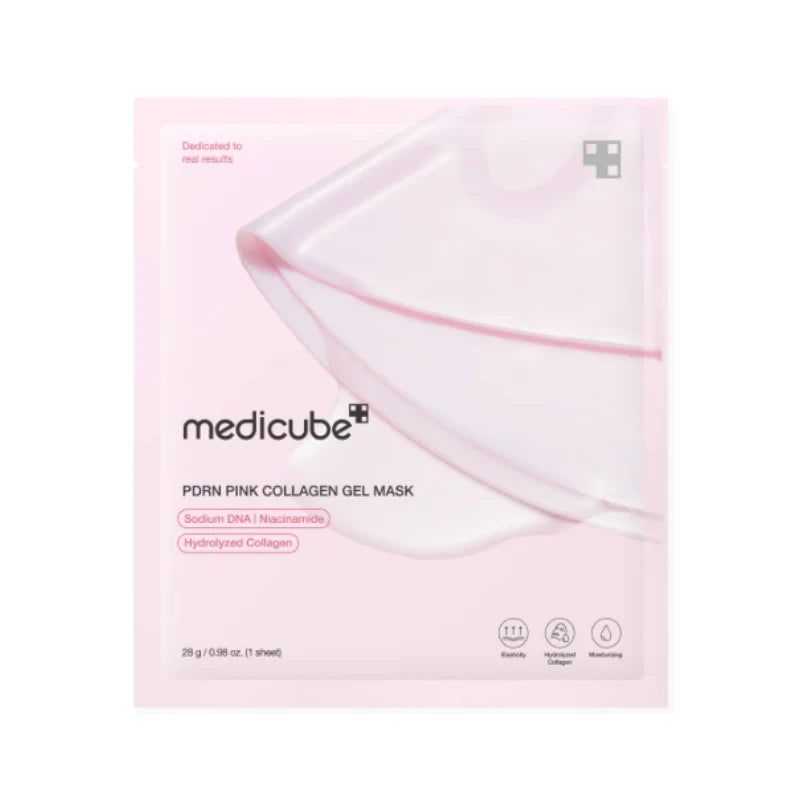 Medicube PDRN Pink Collagen Gel Mask - lakštinė veido kaukė 4vnt