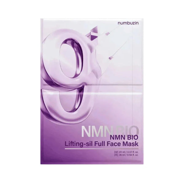 Numbuzin No.9 NAD+ BIO Lifting-sil Full Face Mask - stangrinamoji veido kaukė 4 vnt./pak.