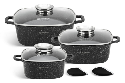 Edenberg marmurinių puodų rinkinys – 6 dalių