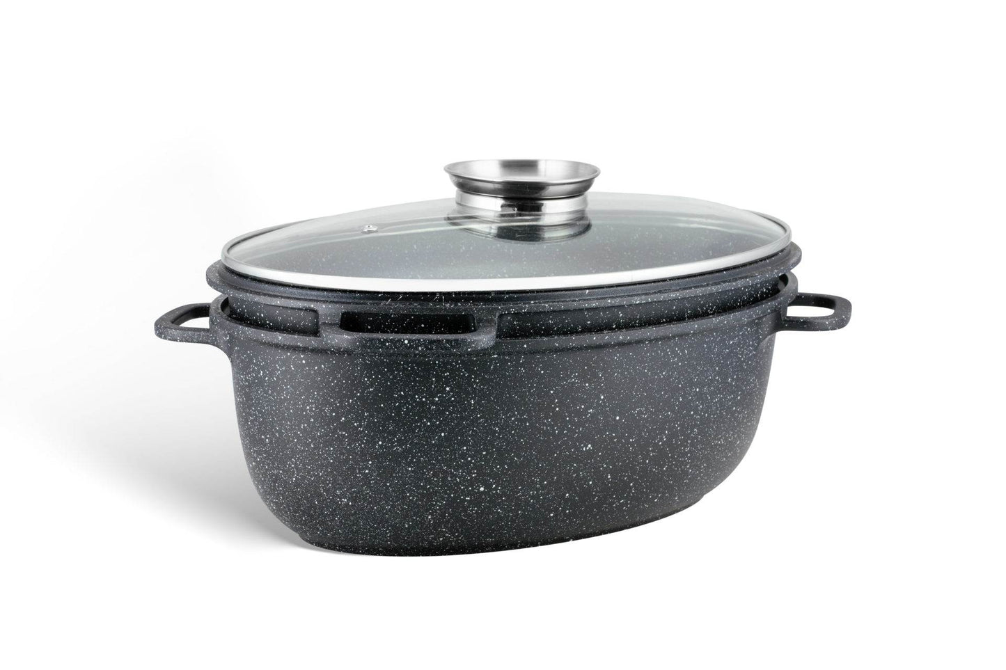 Edenberg gili ovali keptuvė / brytfanna su marmurine danga – 38 cm