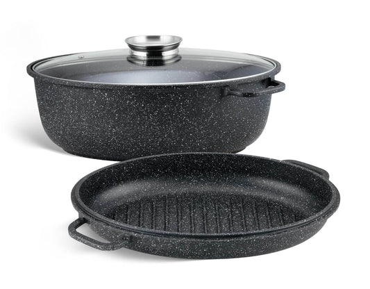 Edenberg gili ovali keptuvė / brytfanna su marmurine danga – 38 cm