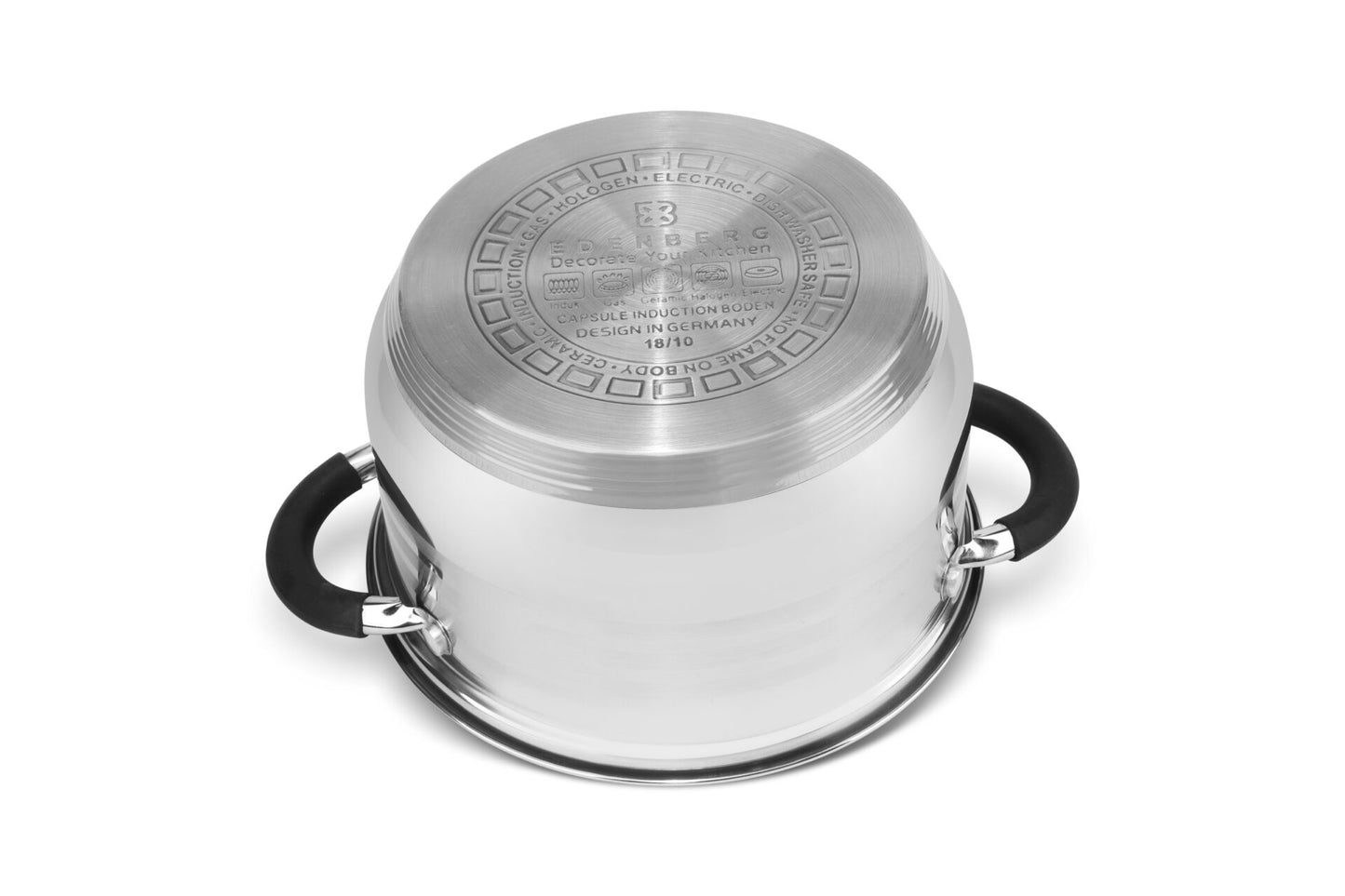 Edenberg nerūdijančio plieno puodų rinkinys – 6 dalių