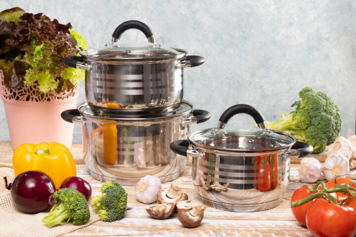 Edenberg nerūdijančio plieno puodų rinkinys – 6 dalių