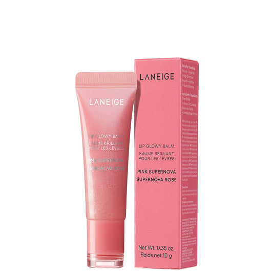 LANEIGE Lip Glowy Balm Pink Supernova – lengvas ir drėkinantis lūpų balzamas
