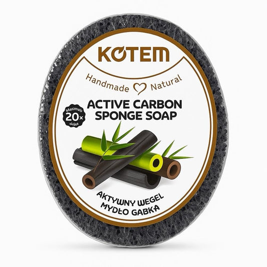 KOTEM kempinė su aktyviosios anglies muilu, 125 g