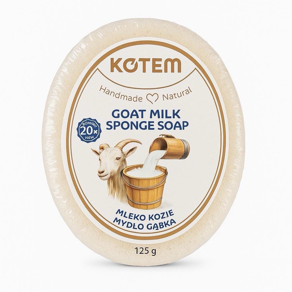 KOTEM kempinė su ožkos pieno muilu, 125 g