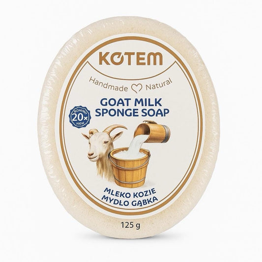 KOTEM kempinė su ožkos pieno muilu, 125 g